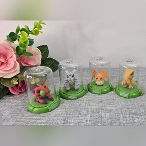 Domez Digimon Digital Monster Lot‎ OF 4 With Domes Zag Toys